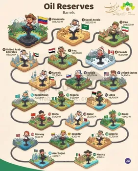 بزرگ‌ترین ذخایر نفت جهان (بر اساس ذخایر اثبات‌شده)