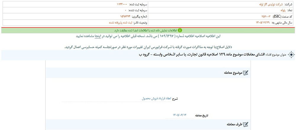 توقف نماد پلوله به علت افشای اطلاعات گروه ب